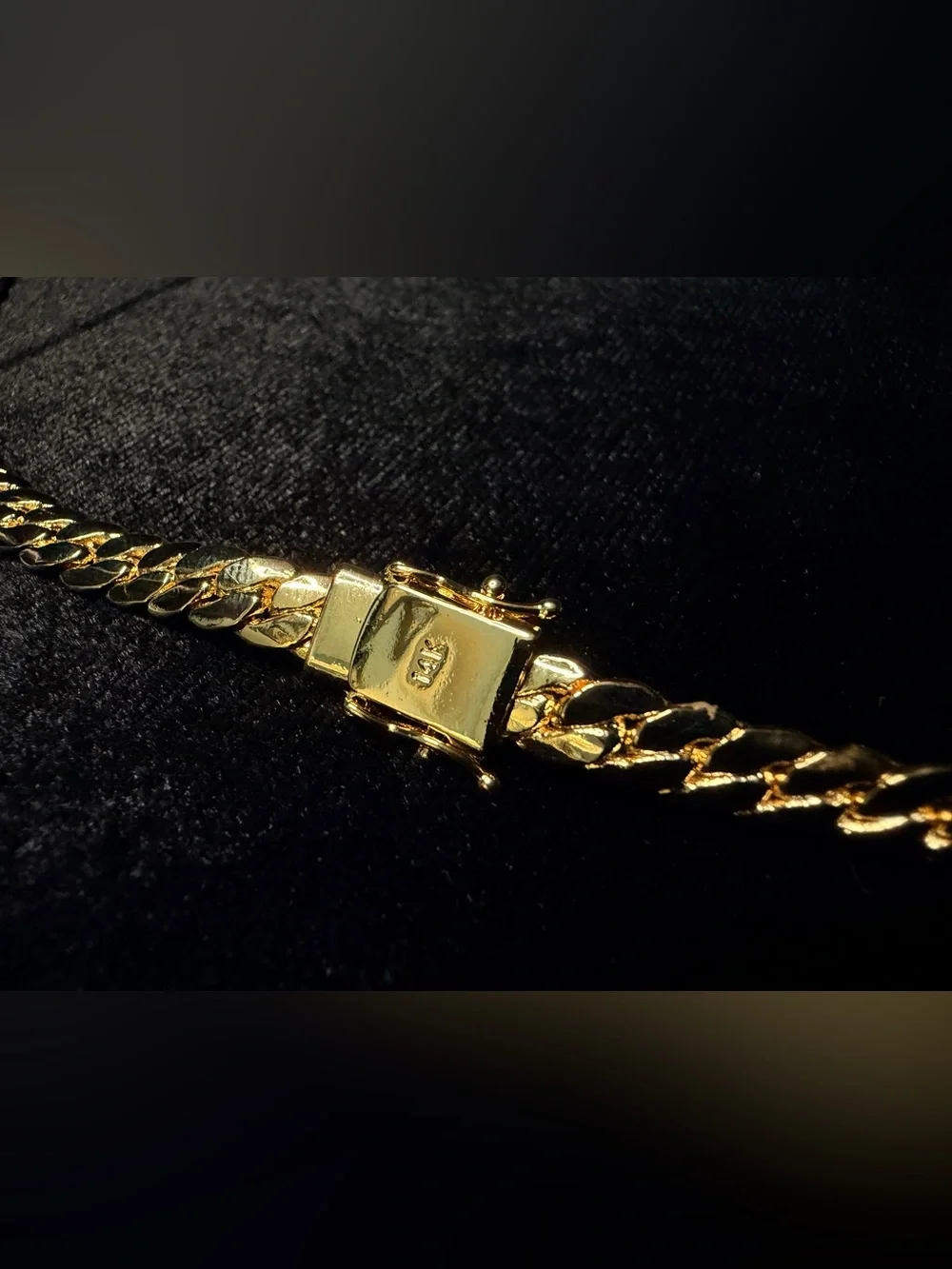 Miami Cuban 22in 6.5MM 14K Stamped gold filled necklace w/Box Lock RARE LENGTH